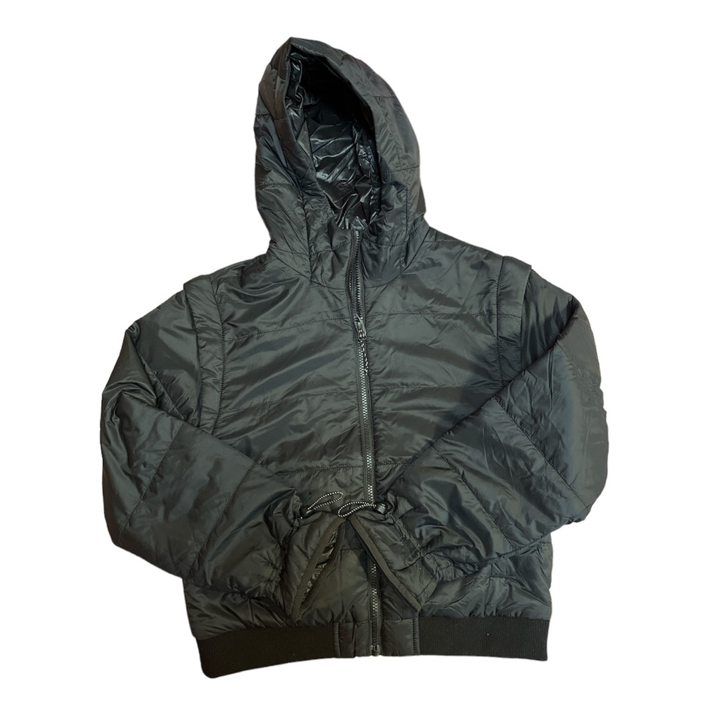 NEW! Alpine Design convertible jacket/vest with hood in black. Medium